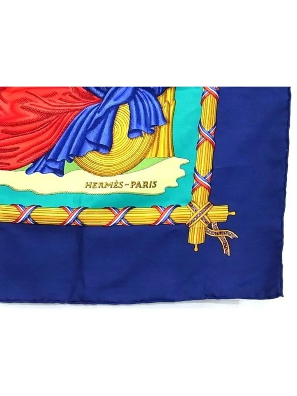 Hermes Liberte Egalite Fraternite Republique Francaise Carre 90 Scarf - Picture 3 of 5